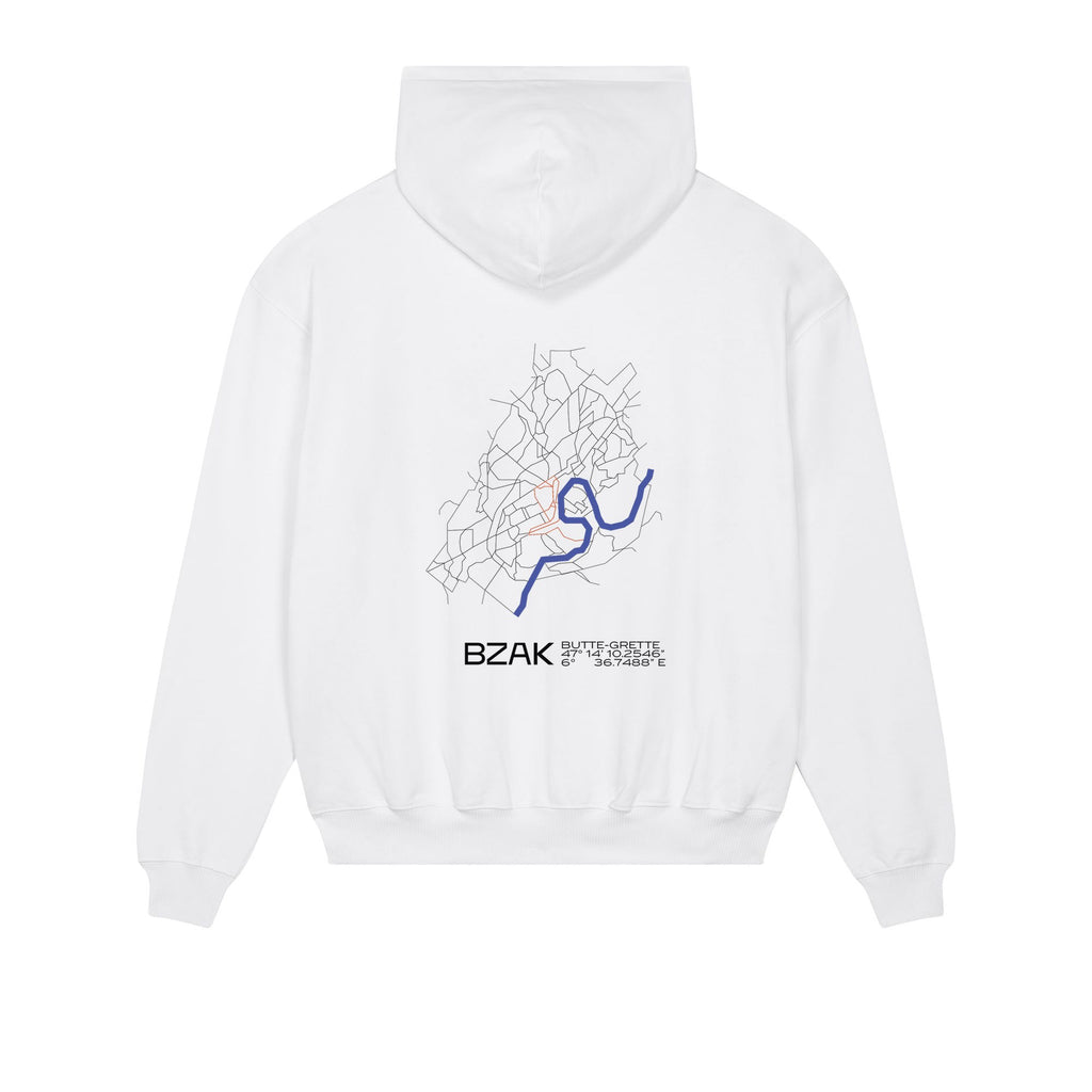 Sweat Quartier Butte-Grette – Blanc – dos