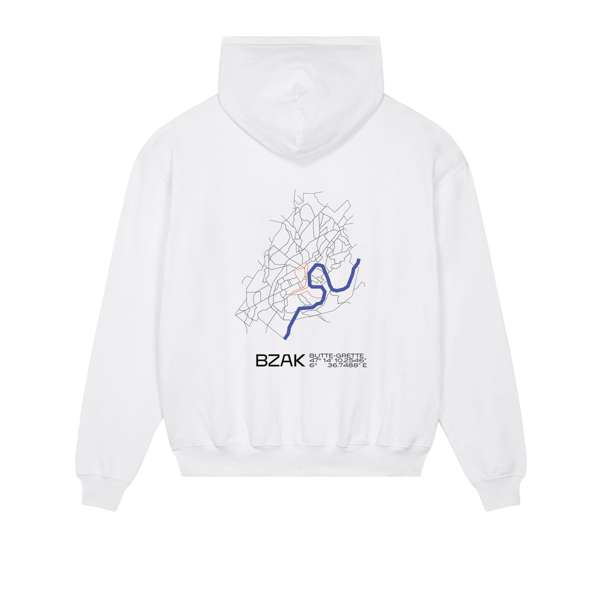 Sweat Quartier Butte-Grette – Blanc – dos