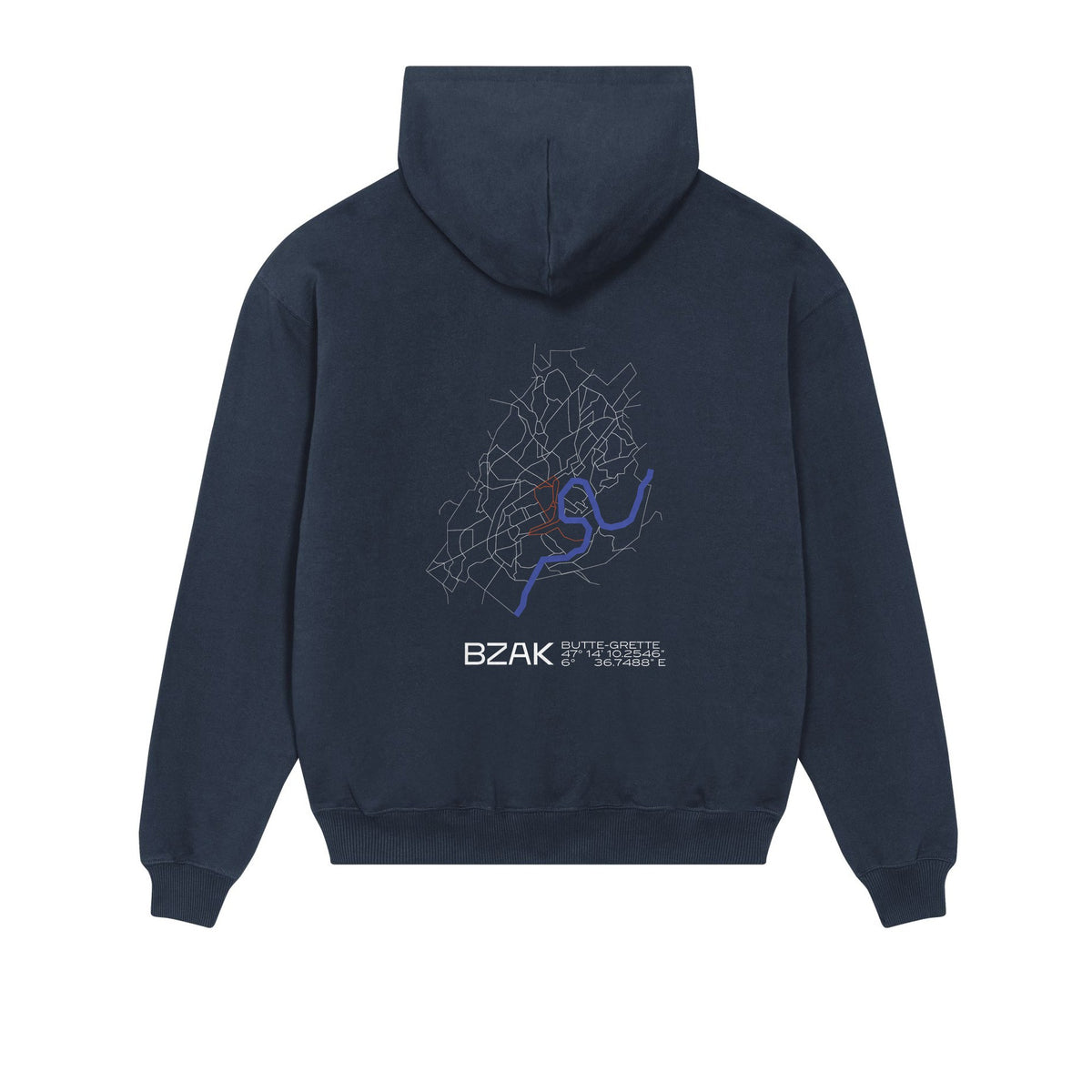 Sweat Quartier Butte-Grette – French Navy – dos