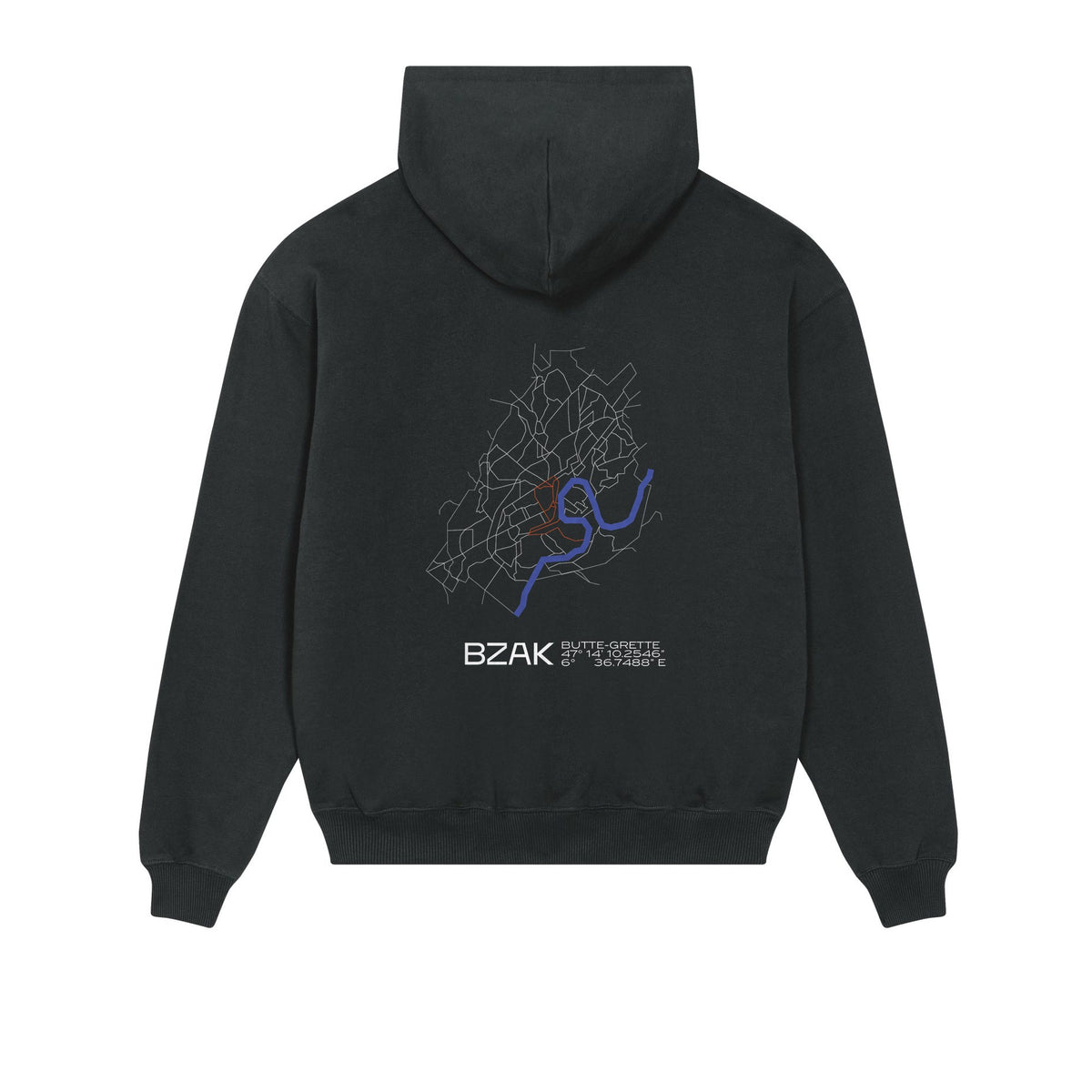 Sweat Quartier Butte-Grette – Noir – dos