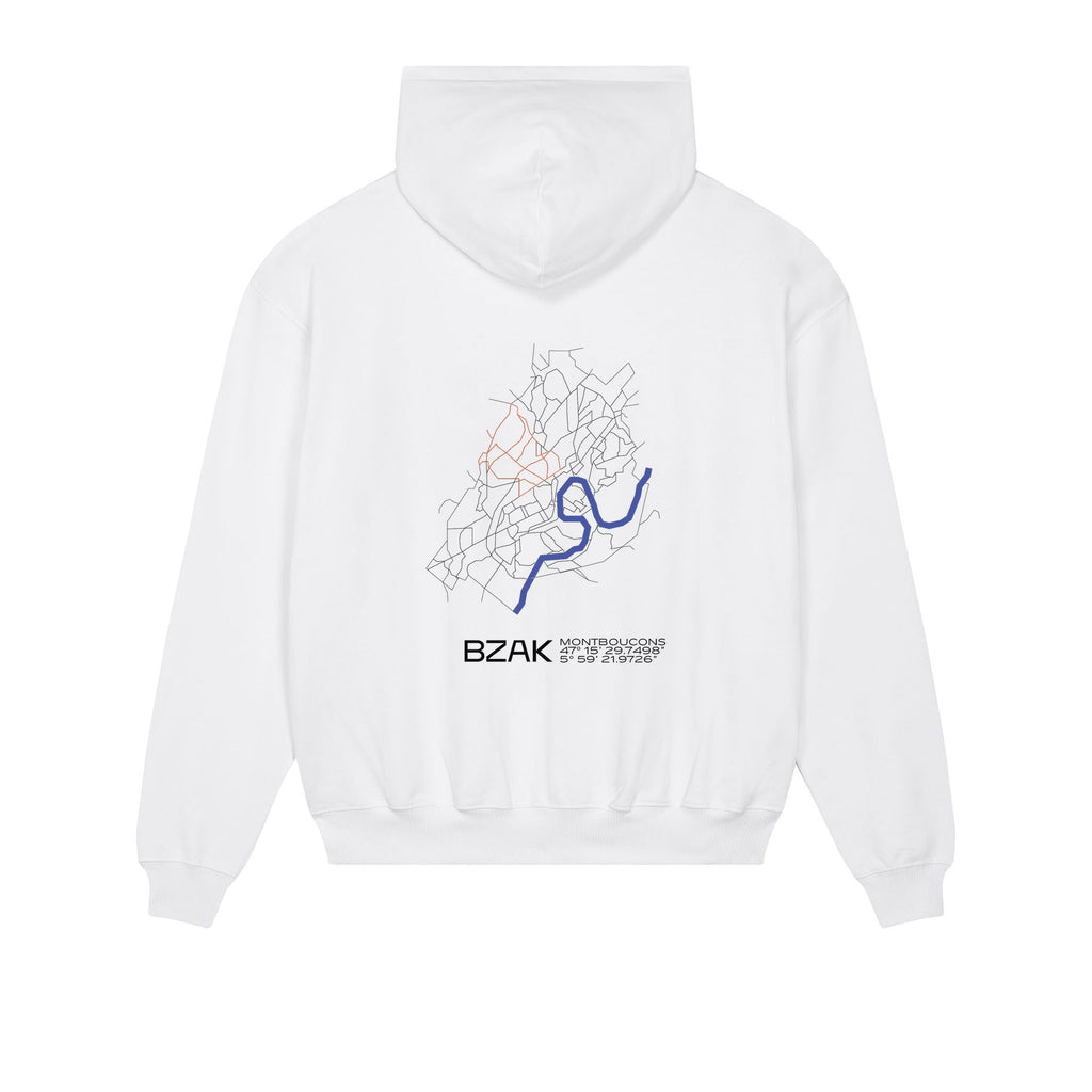 Sweat Quartier Montboucons – Blanc – dos