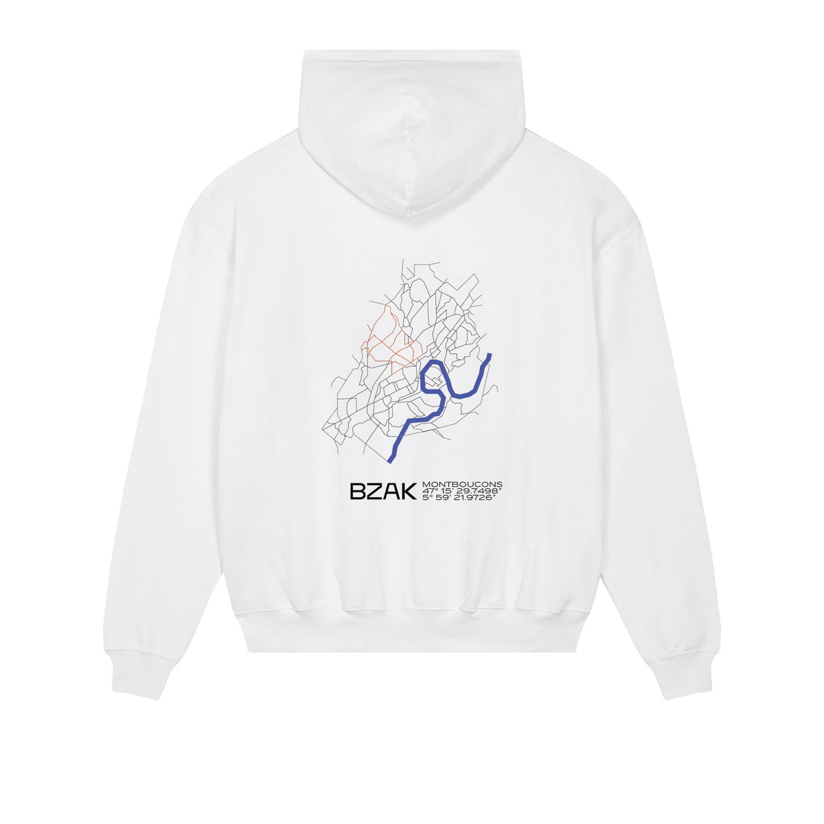 Sweat Quartier Montboucons – Blanc – dos