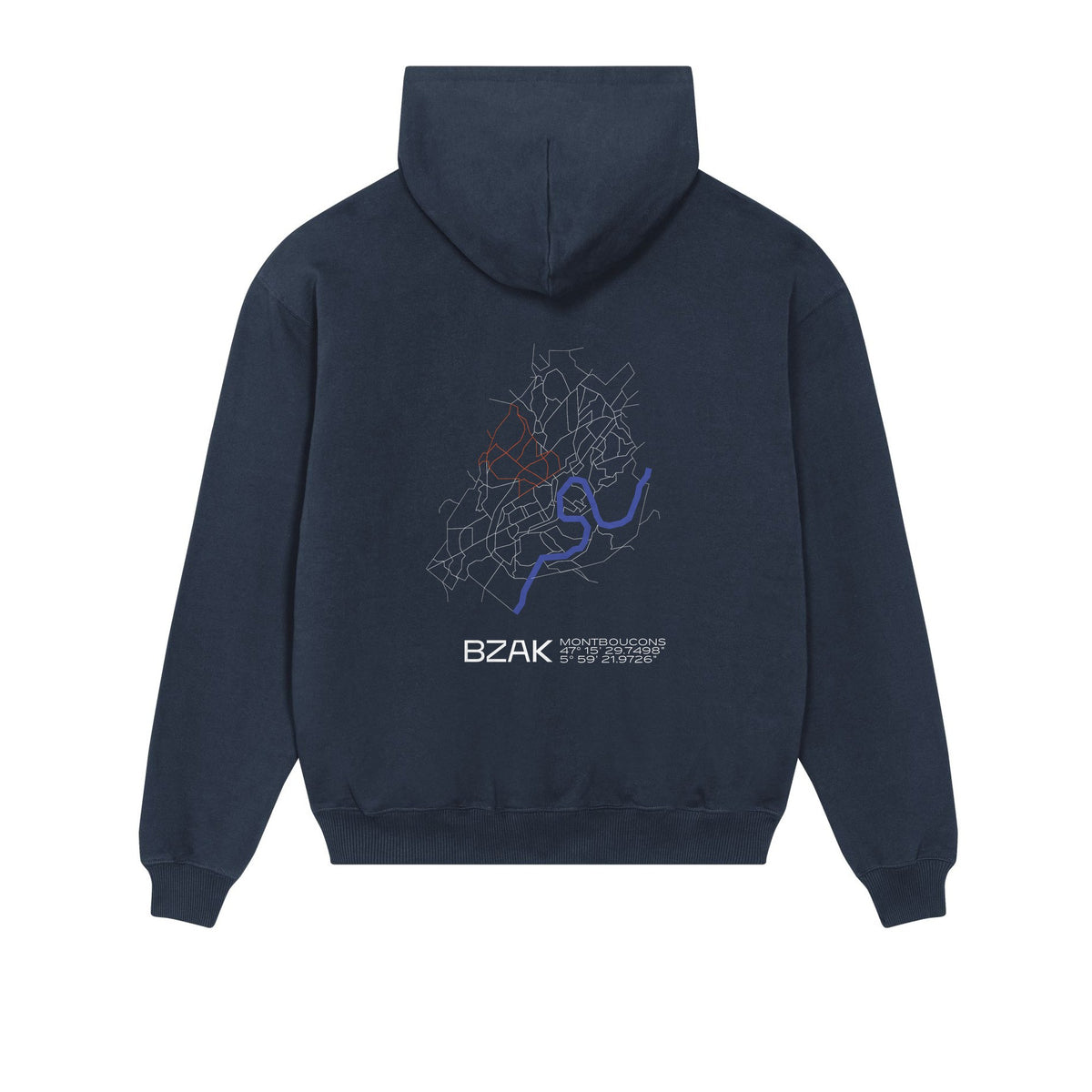 Sweat Quartier Montboucons – French Navy – dos