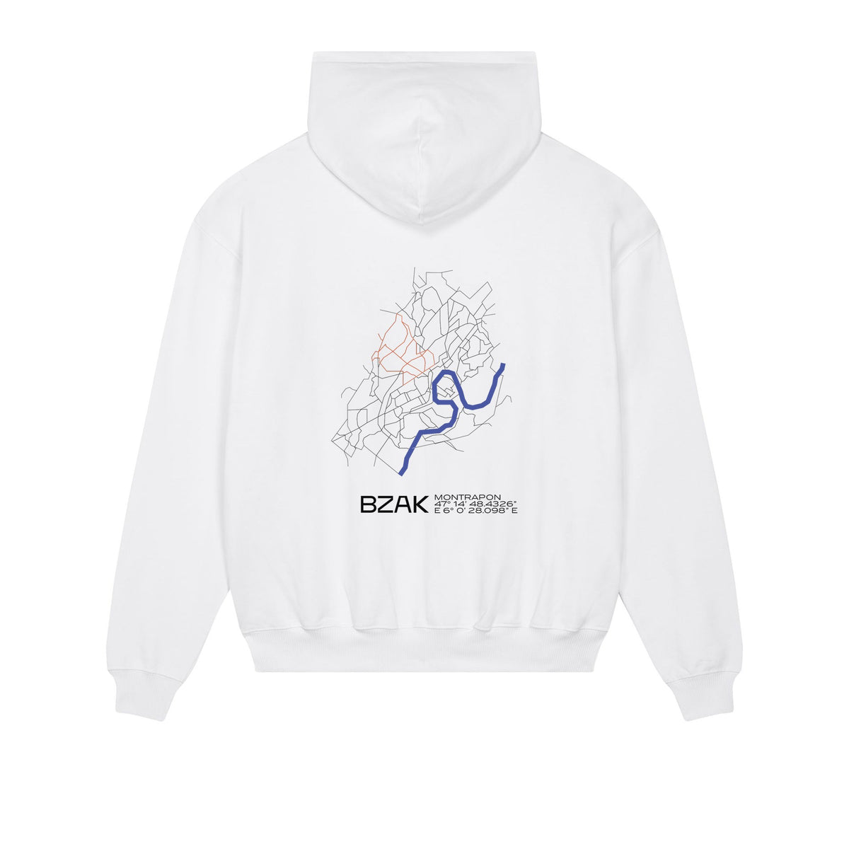 Sweat Quartier Montrapon – Blanc – dos