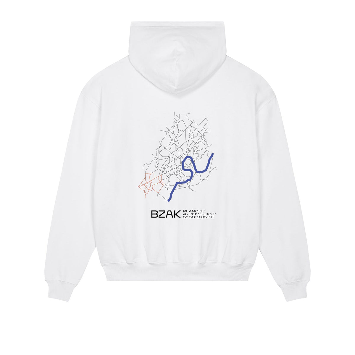 Sweat Quartier Planoise – Blanc – dos