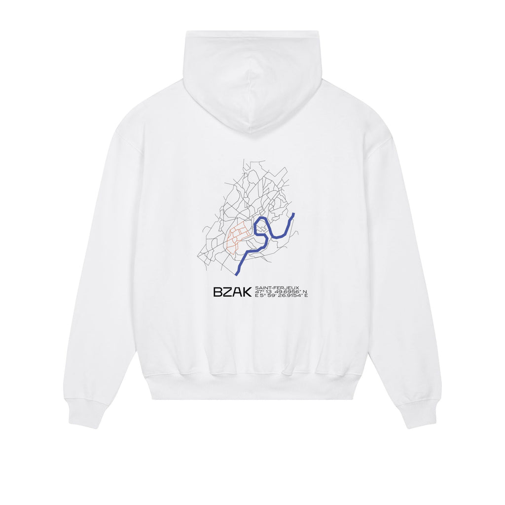 Sweat Quartier Saint-Ferjeux – Blanc – dos