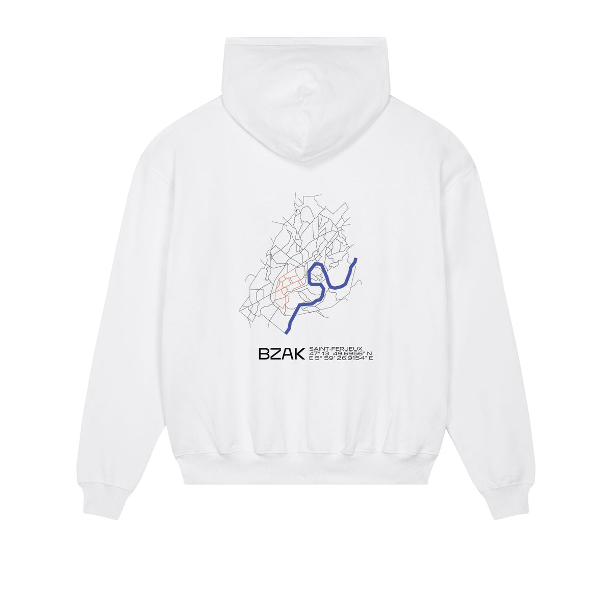 Sweat Quartier Saint-Ferjeux – Blanc – dos